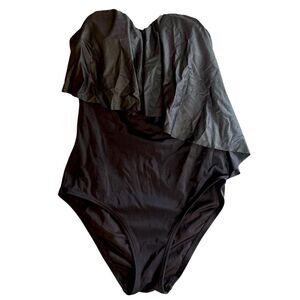 RARE Y2K Vintage Victoria's Secret Faux Leather Overlay One Piece Swimsuit 6